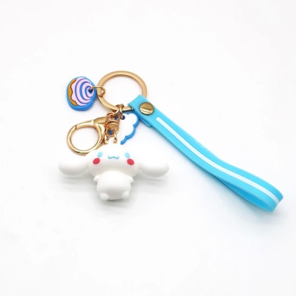 Sanrio Cinnamoroll White Keychain Bag Charm Wristlet - Picture 1 of 3